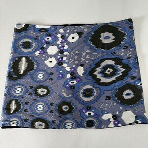 Kevin O'Brien Studio Infinity Loop Scarf Velveteen Black Gray Blue Silk Soft
